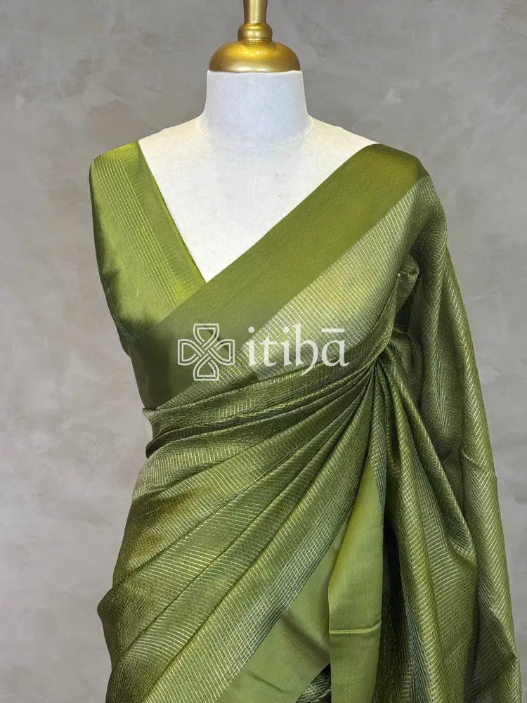 ORGANZA ZARI CHECKS SATIN BORDER BANARASI SAREE