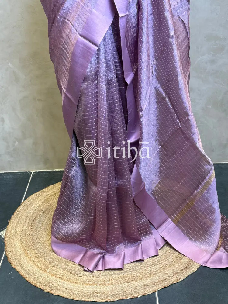 ORGANZA ZARI CHECKS SATIN BORDER BANARASI SAREE