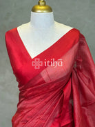 ORGANZA ZARI CHECKS SATIN BORDER BANARASI SAREE