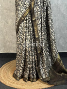 PRINTED BINNY CREPE SILK BANARASI SAREE
