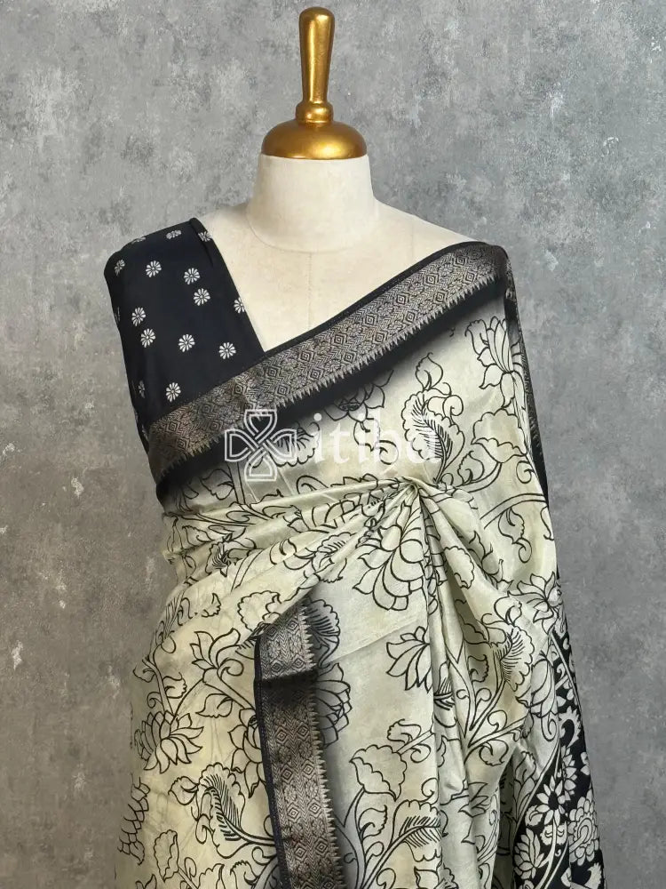PRINTED BINNY CREPE SILK BANARASI SAREE