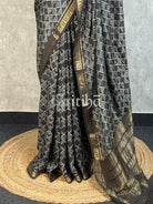 PRINTED BINNY CREPE SILK BANARASI SAREE