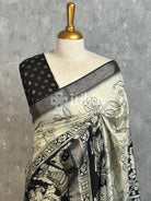 PRINTED BINNY CREPE SILK BANARASI SAREE