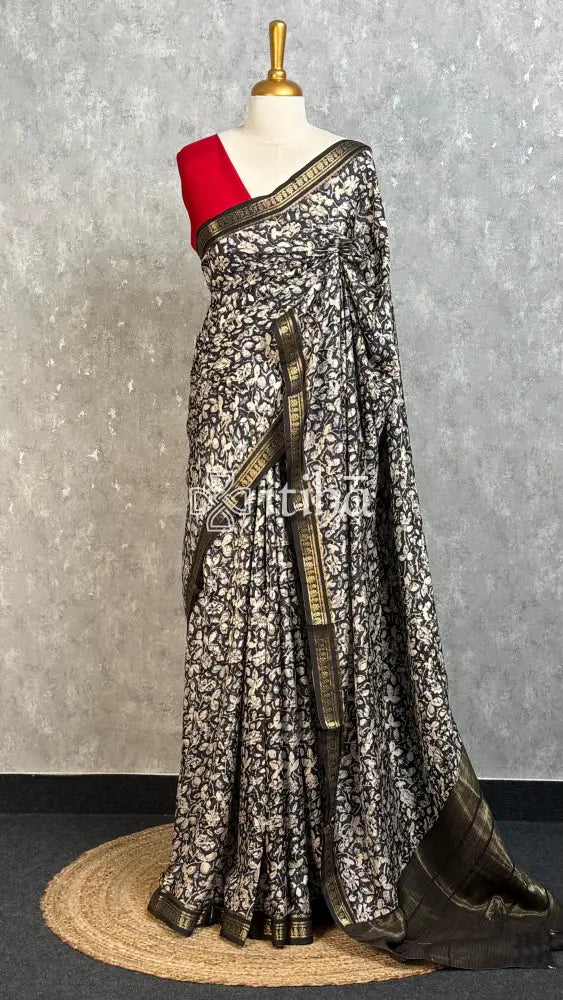 PRINTED BINNY CREPE SILK BANARASI SAREE