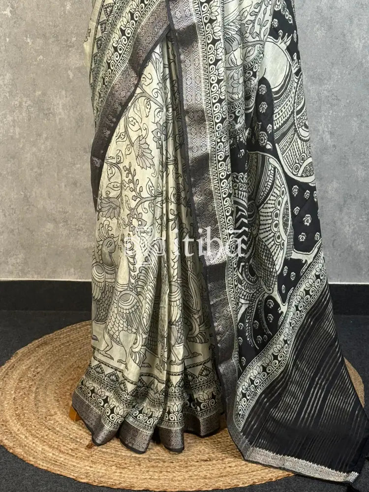 PRINTED BINNY CREPE SILK BANARASI SAREE