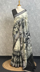 PRINTED BINNY CREPE SILK BANARASI SAREE