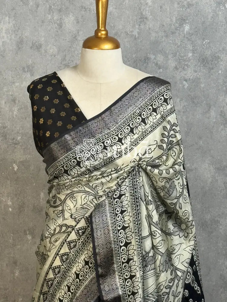 PRINTED BINNY CREPE SILK BANARASI SAREE