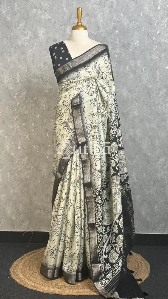 PRINTED BINNY CREPE SILK BANARASI SAREE