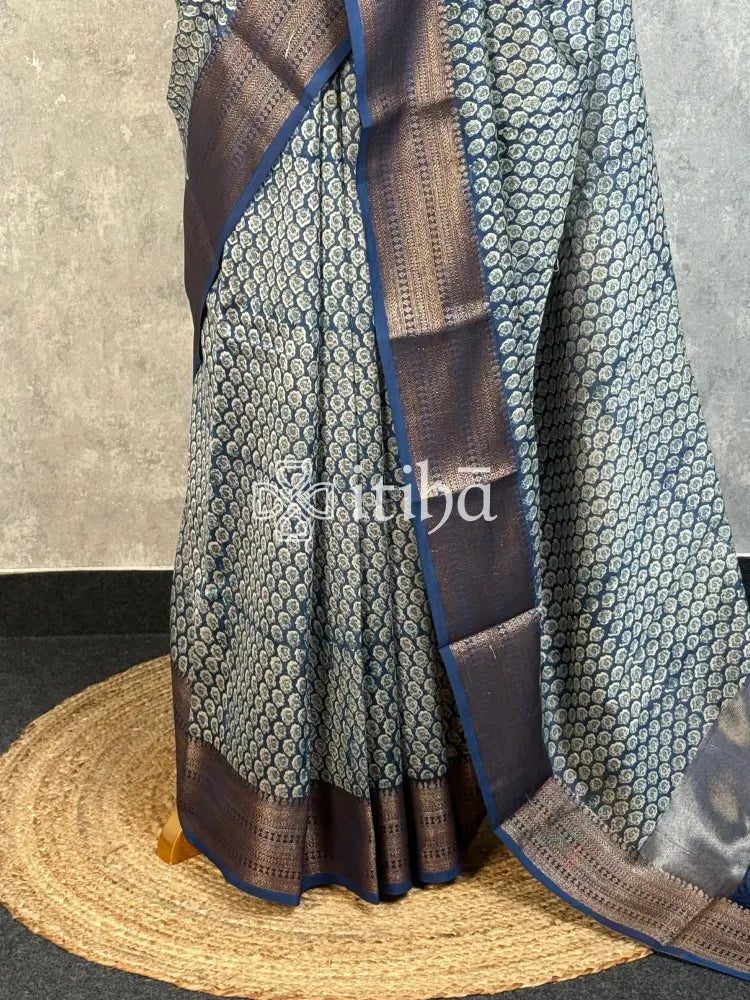 PRINTED CHANDERI BANARASI SAREE