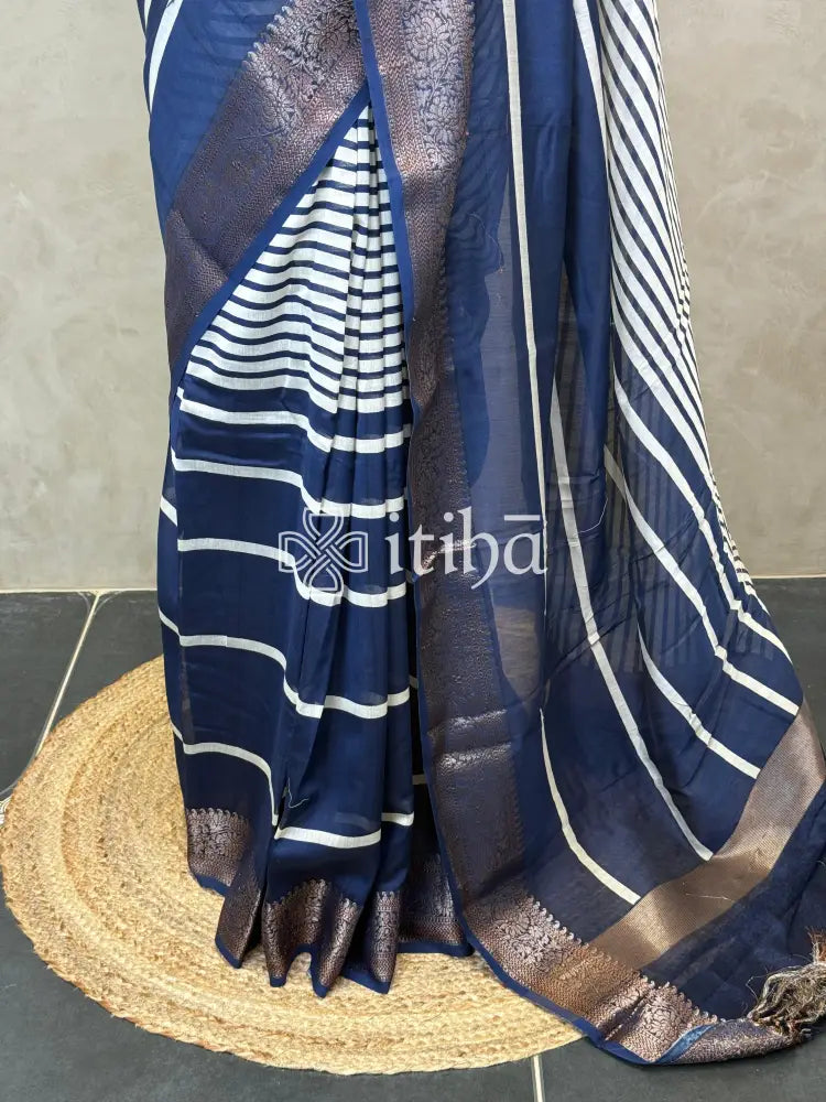 PRINTED CHANDERI BANARASI SAREE