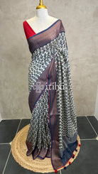 PRINTED CHANDERI BANARASI SAREE