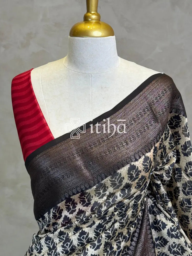 PRINTED CHANDERI BANARASI SAREE