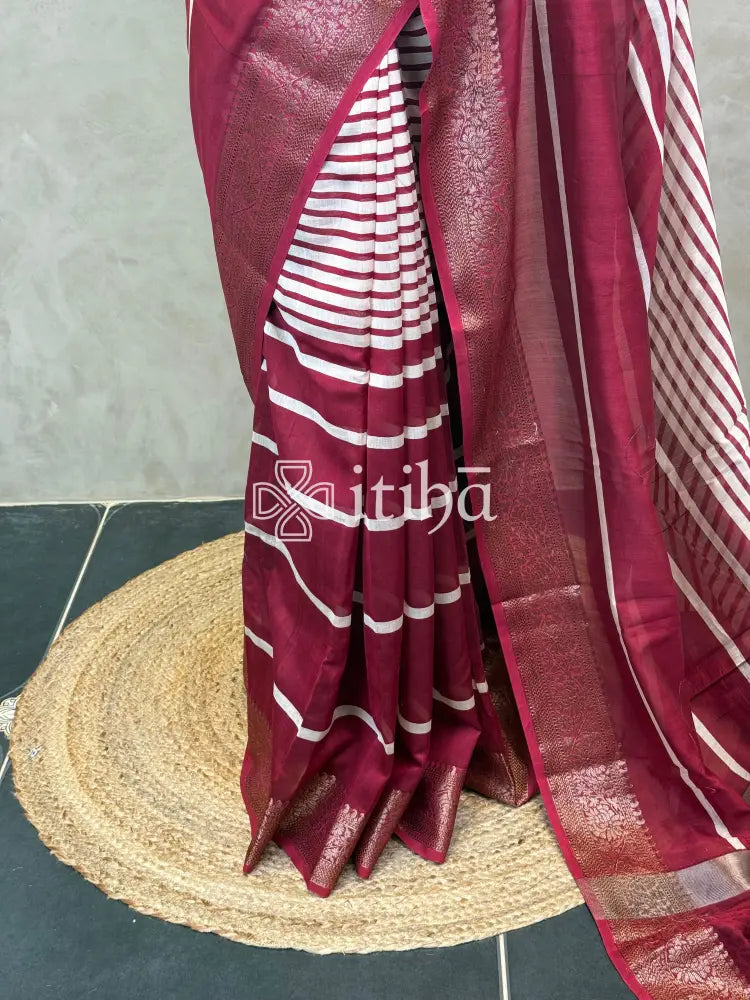 PRINTED CHANDERI BANARASI SAREE