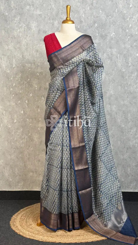 PRINTED CHANDERI BANARASI SAREE