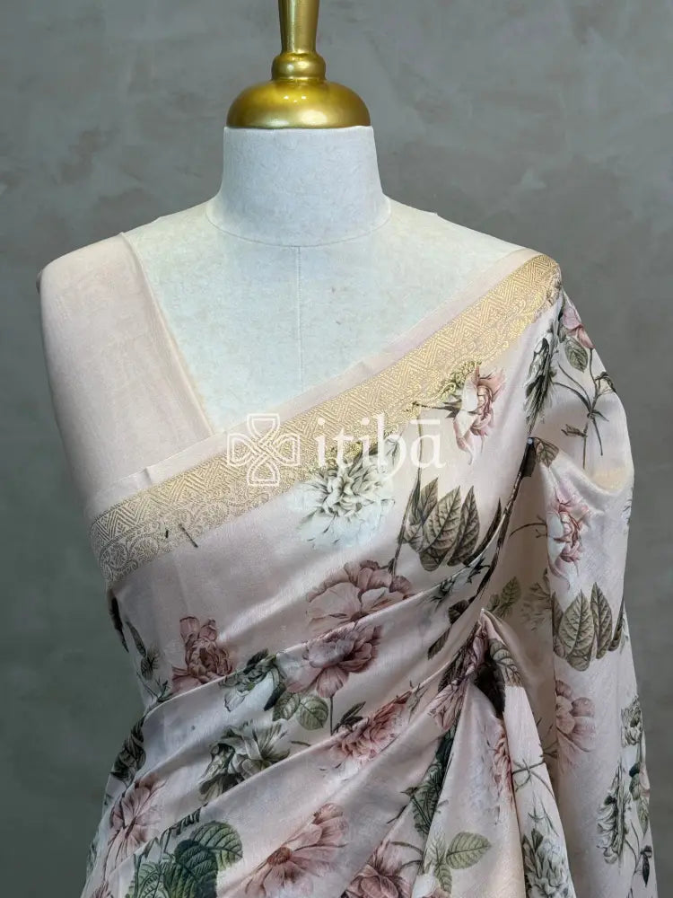 PRINTED CHANDERI SILK SAREE