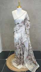 PRINTED KORA MUSLIN SILK SAREE