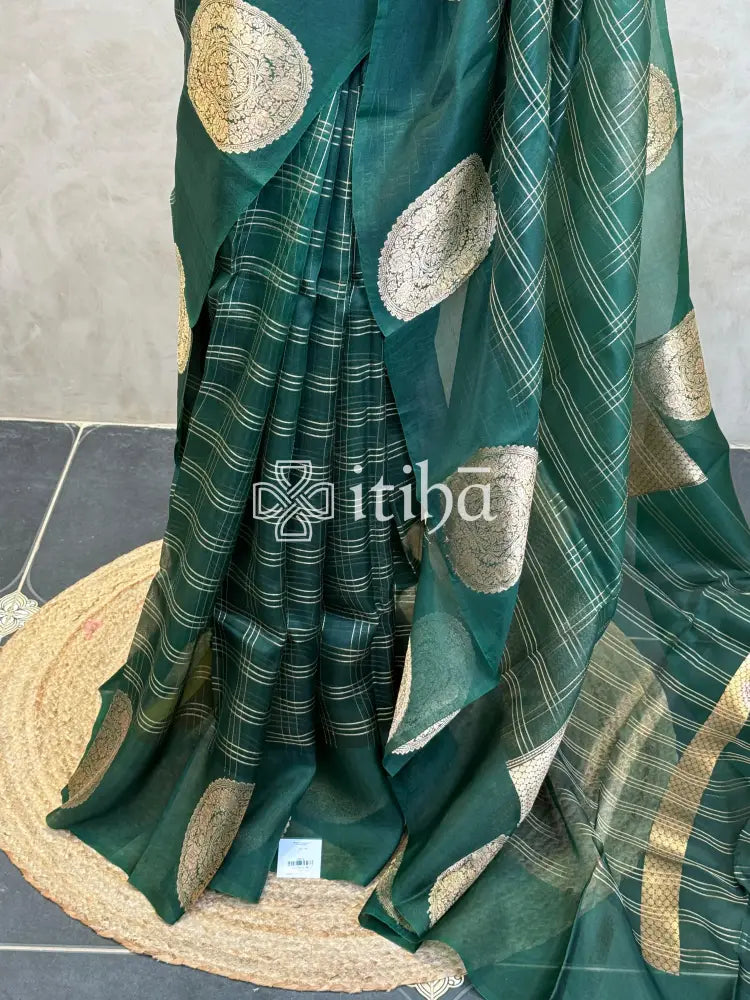 PURE KORA ORGANZA SILK BANARASI SAREE