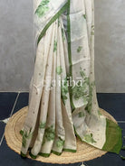 PURE LINEN MUSLIN SILK PRINTED SAREE