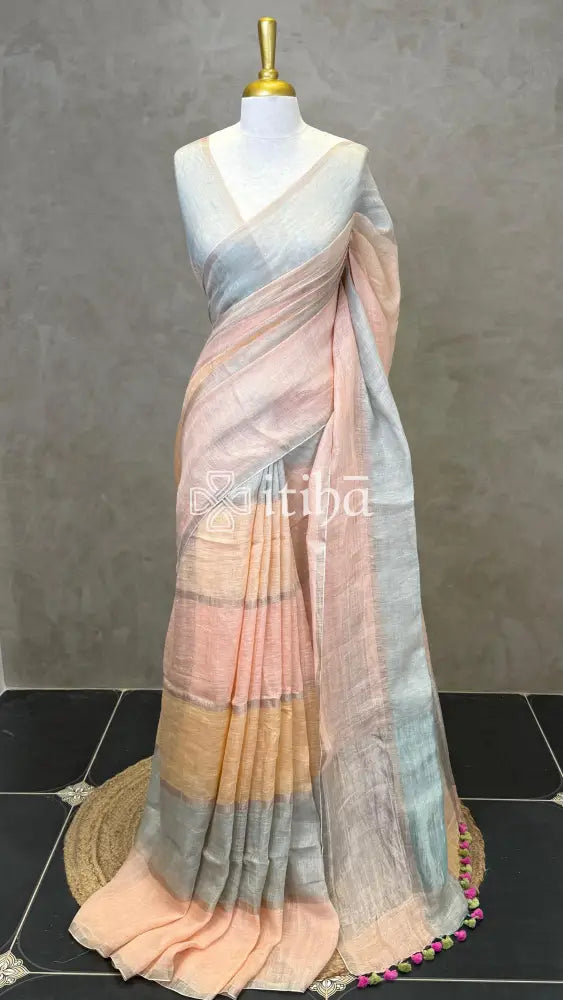 PURE LINEN SAREE