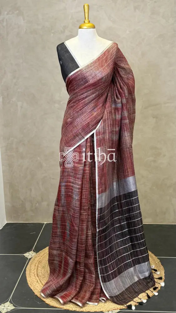 PURE LINEN SAREE