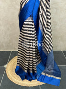 PURE PRINTED TUSSAR SILK HANDLOOM BANARASI SAREE