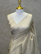 PURE SILK ORGANZA APPLIQUE GOTA EMBROIDERY SAREE