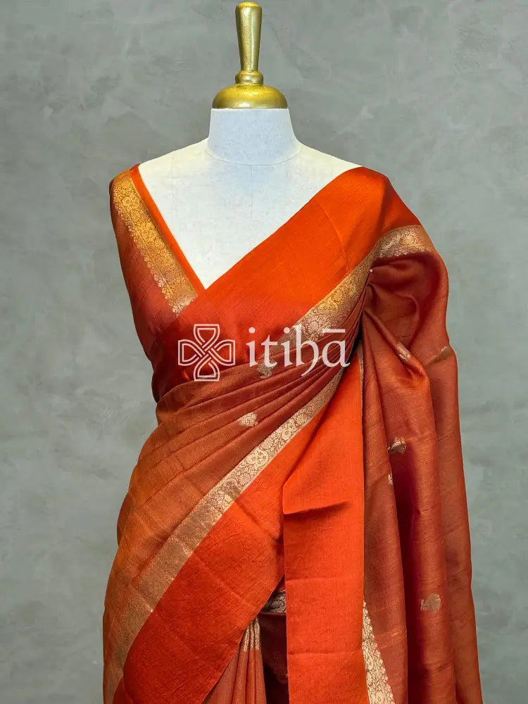 PURE TUSSAR SILK BANARASI SAREE