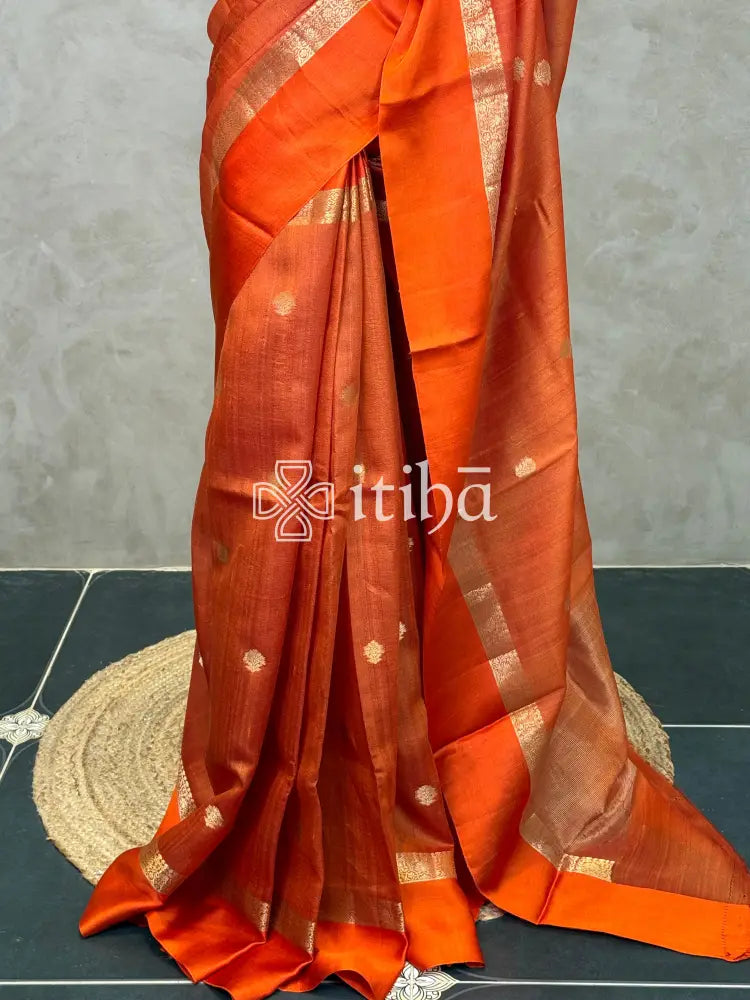 PURE TUSSAR SILK BANARASI SAREE