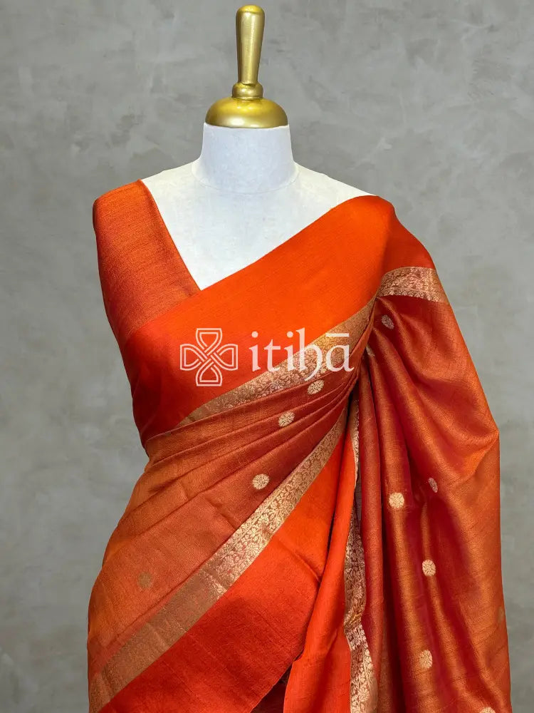PURE TUSSAR SILK BANARASI SAREE