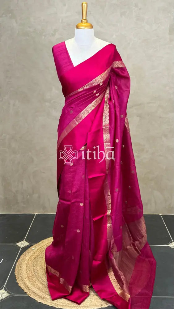 PURE TUSSAR SILK BANARASI SAREE