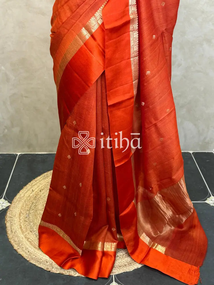PURE TUSSAR SILK BANARASI SAREE