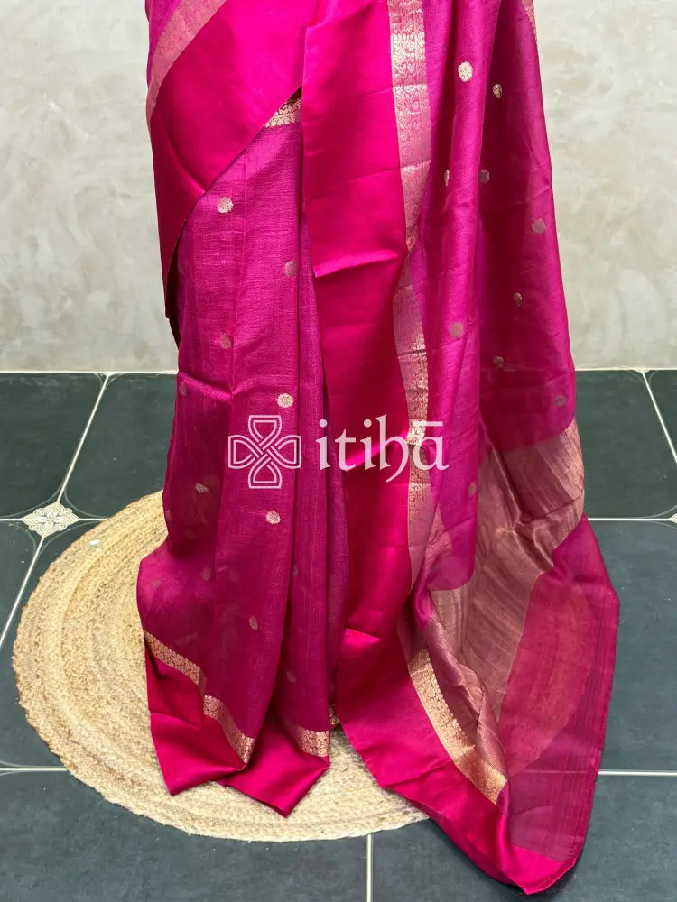 PURE TUSSAR SILK BANARASI SAREE