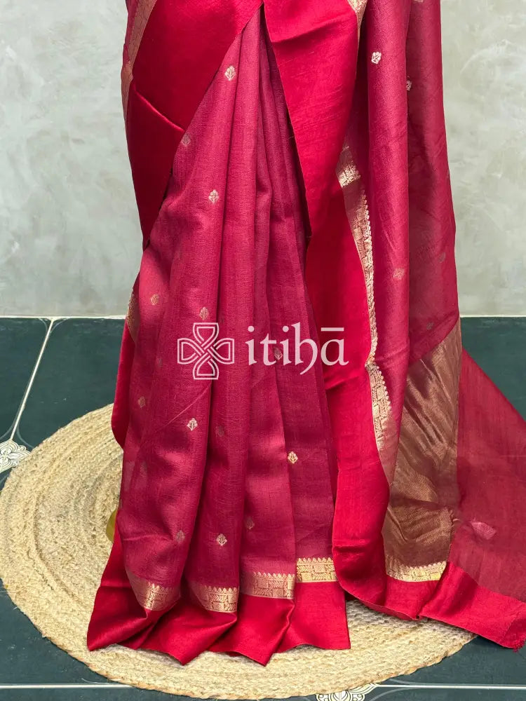 PURE TUSSAR SILK BANARASI SAREE