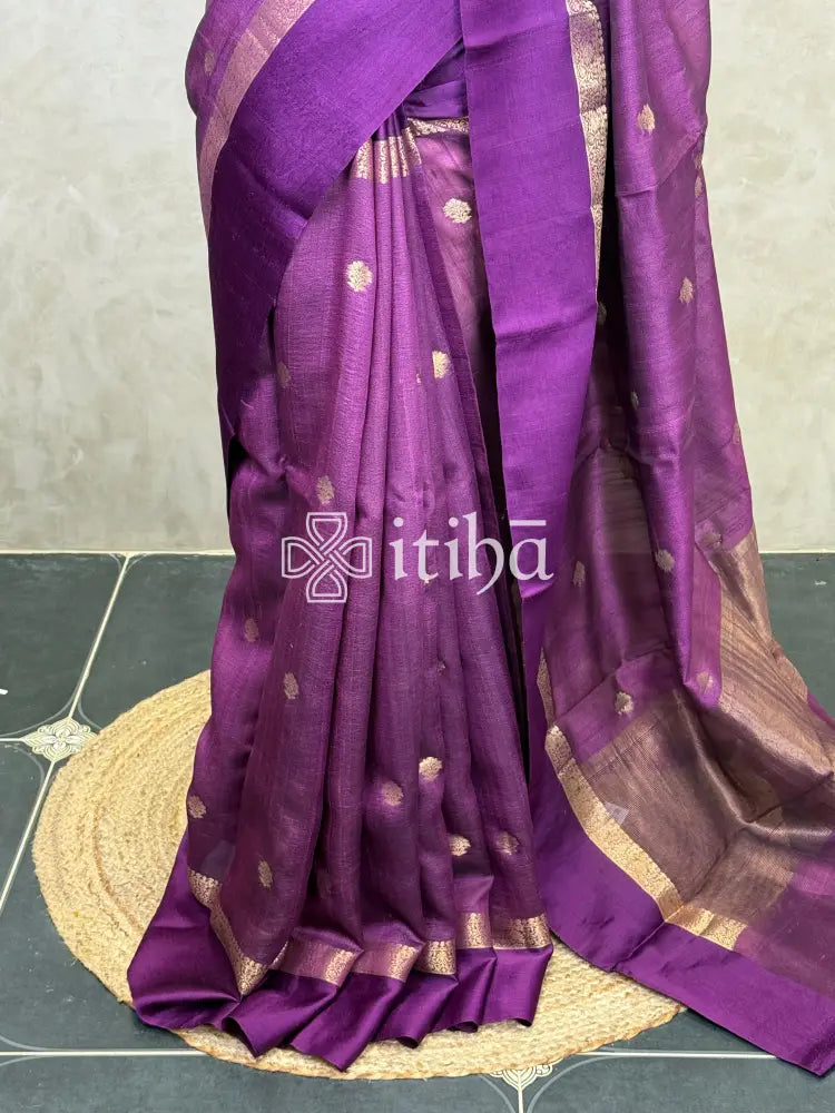 PURE TUSSAR SILK BANARASI SAREE