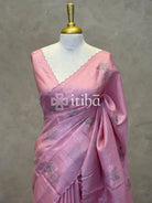 PURE TUSSAR SILK EMBROIDERY SAREE