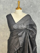 PURE TUSSAR SILK EMBROIDERY SAREE