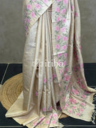 PURE TUSSAR SILK EMBROIDERYSAREE
