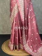 PURE TUSSAR SILK EMBROIDERYSAREE