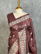 PURE TUSSAR SILK EMBROIDERYSAREE