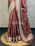 PURE TUSSAR SILK EMBROIDERYSAREE