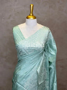 SATIN TUSSAR EMBROIDERY SAREE