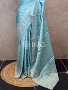 SATIN TUSSAR EMBROIDERY SAREE