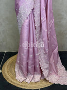 SATIN TUSSAR EMBROIDERY SAREE
