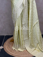 SATIN TUSSAR EMBROIDERY SAREE