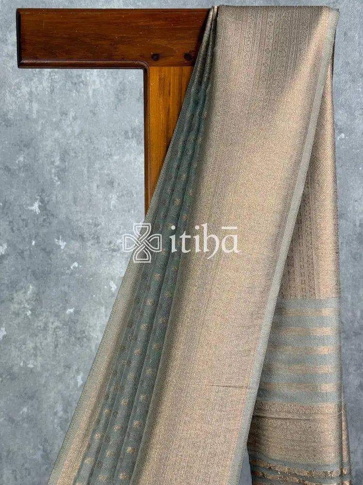 SEMI CREPE GOLD ZARI BANARASI SAREE