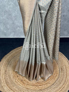 SEMI CREPE GOLD ZARI BANARASI SAREE