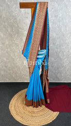 SEMI CREPE GOLD ZARI BANARASI SAREE