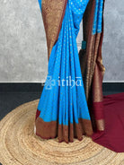 SEMI CREPE GOLD ZARI BANARASI SAREE