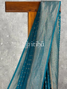 SEMI CREPE GOLD ZARI BANARASI SAREE