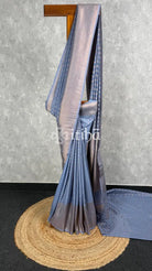 SEMI CREPE GOLD ZARI BANARASI SAREE